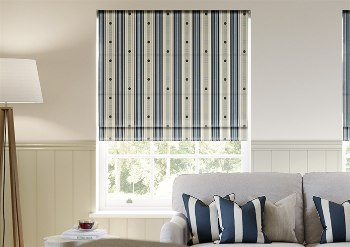 The British Stripe Co. William, Polzeath No.1 - Twist&Fit Roman Blind - Image 3